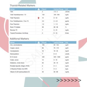 Functional Blood Chemistry Analysis Thyroid Panel